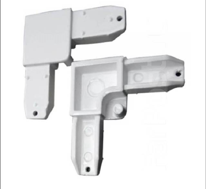 Соединительный уголок металл, усиленный, белый